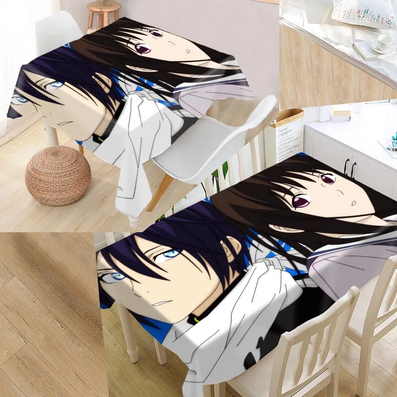 

Custom Noragami Table Cloth Oxford Fabric Rectangular Waterproof Oilproof Table Cover Family Party Tablecloth