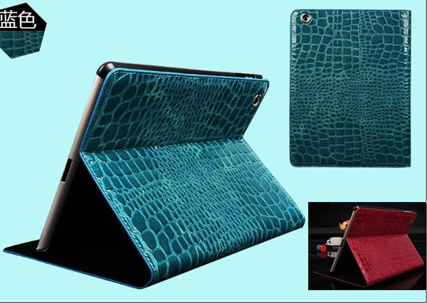 

wholesale Fashion Crocodile Print PU Leather Magnetic Snap On Case for ipad air Stand Smart Cover For iPad 5