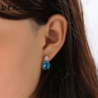dckazz new multicolor micro wax inlay natural zircon fine crystal drop earring bride wedding party fashion jewelry earrings gift