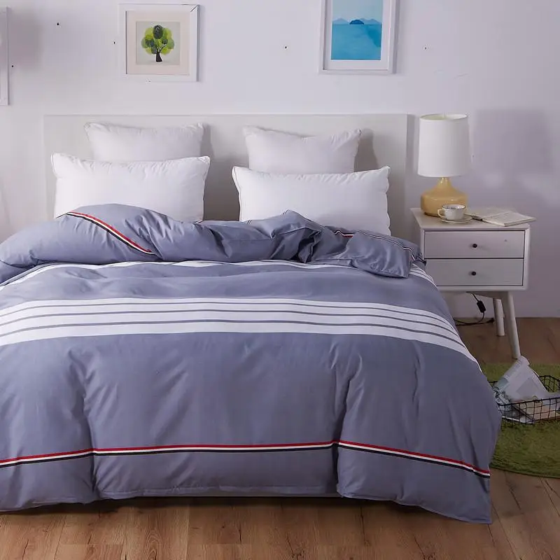 

Luxury Twin FUll Queen king size soft Duvet cover fiber reactive prints quilt cover only bedding set