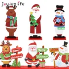 Рождественские деревянные украшения для дома в виде деда мороза, рождественские украшения, новый год 2021