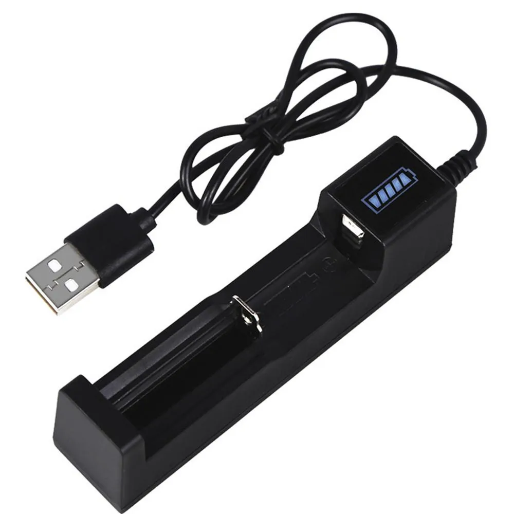 

Universal 1 Slot Battery USB Charger adapter LED Smart Chargering Suitable For Rechargeable Batteries Li-ion 18650 26650 14500