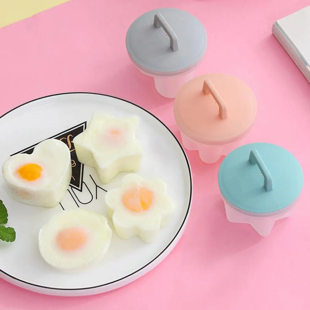 

4pcs set Non-stick Cup Egg Steamer PP Omelette Mold 4Pcs/Set with Handle Kitchen Accessories Multi purpose