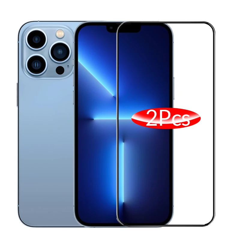 

2Pcs Protective Glass For iphone 13 Pro Max Glass Screen Protector For aiphone 13Pro Glas iphone13 ProMax Armor aifone 13mini 3D