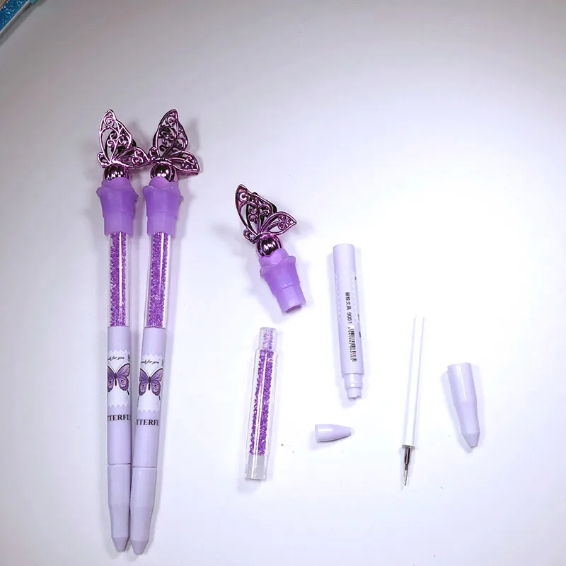 

36 pcs/lot Creative Diamond Butterfly Gel Pen Cute 0.5mm Black Ink Neutral Pens Promotional Gift Stationery School Supplies