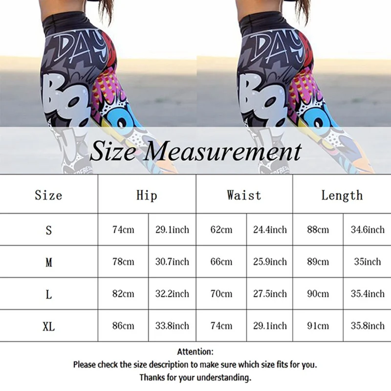 

Yoga Leggings Cartoon Pattern Yoga Pants Gym Sport Leggings 3D Printing Running Pants Women Leggins Mallas Mujer Deportivas