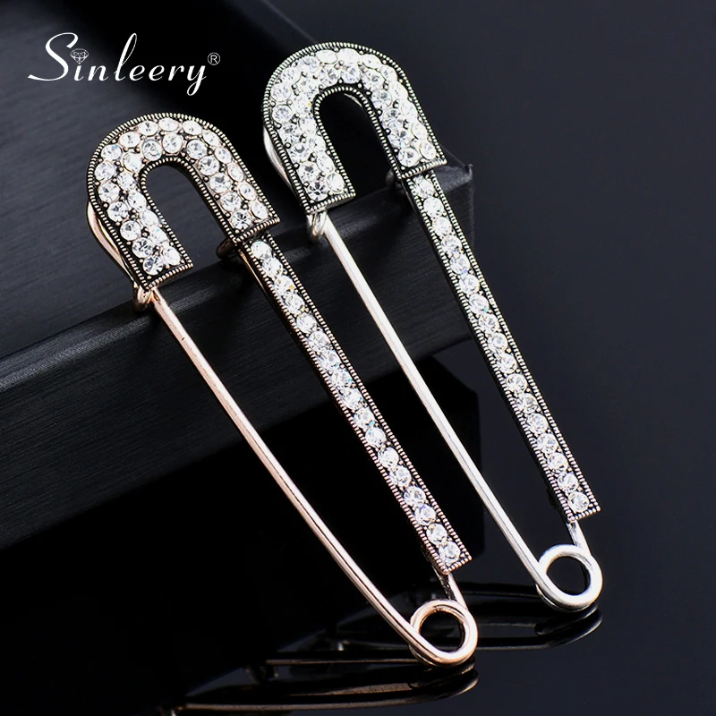 

SINLEERY Vintage Big Pin Brooches For Women AAA Cubic Zircon Pins Female Party Jewelry Accessories Gifts Women's brooch ZD1 SSG