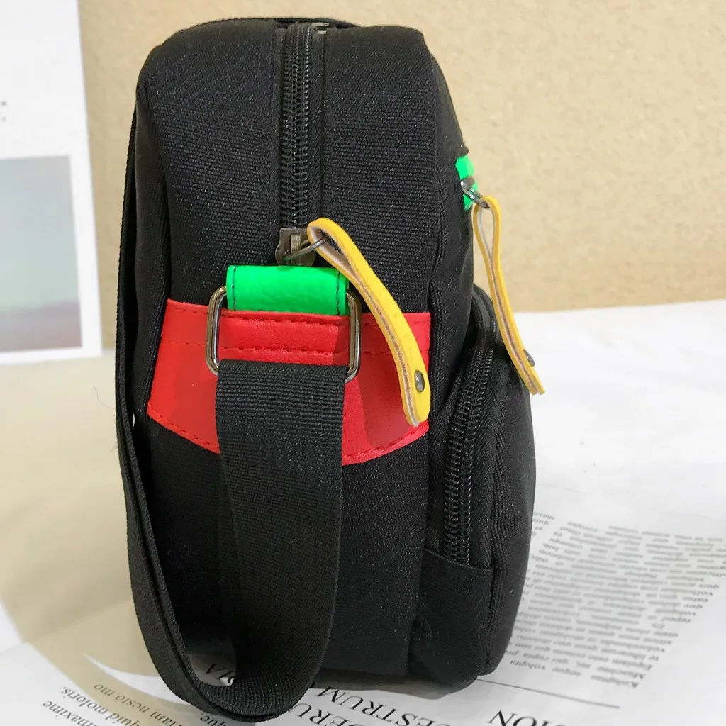 Женская Холщовая Сумка 20 # стильная маленькая сумка контрастных цветов в стиле