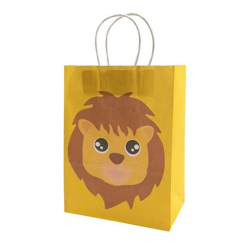 Бумажная коробка для конфет в стиле джунглей сафари зоопарк с днем рождения 5 шт. |