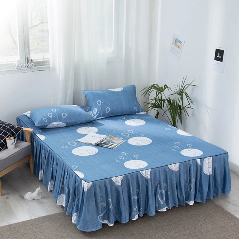 Кровать юбка простыня покрывало с рюшами юбками для кроватей современное