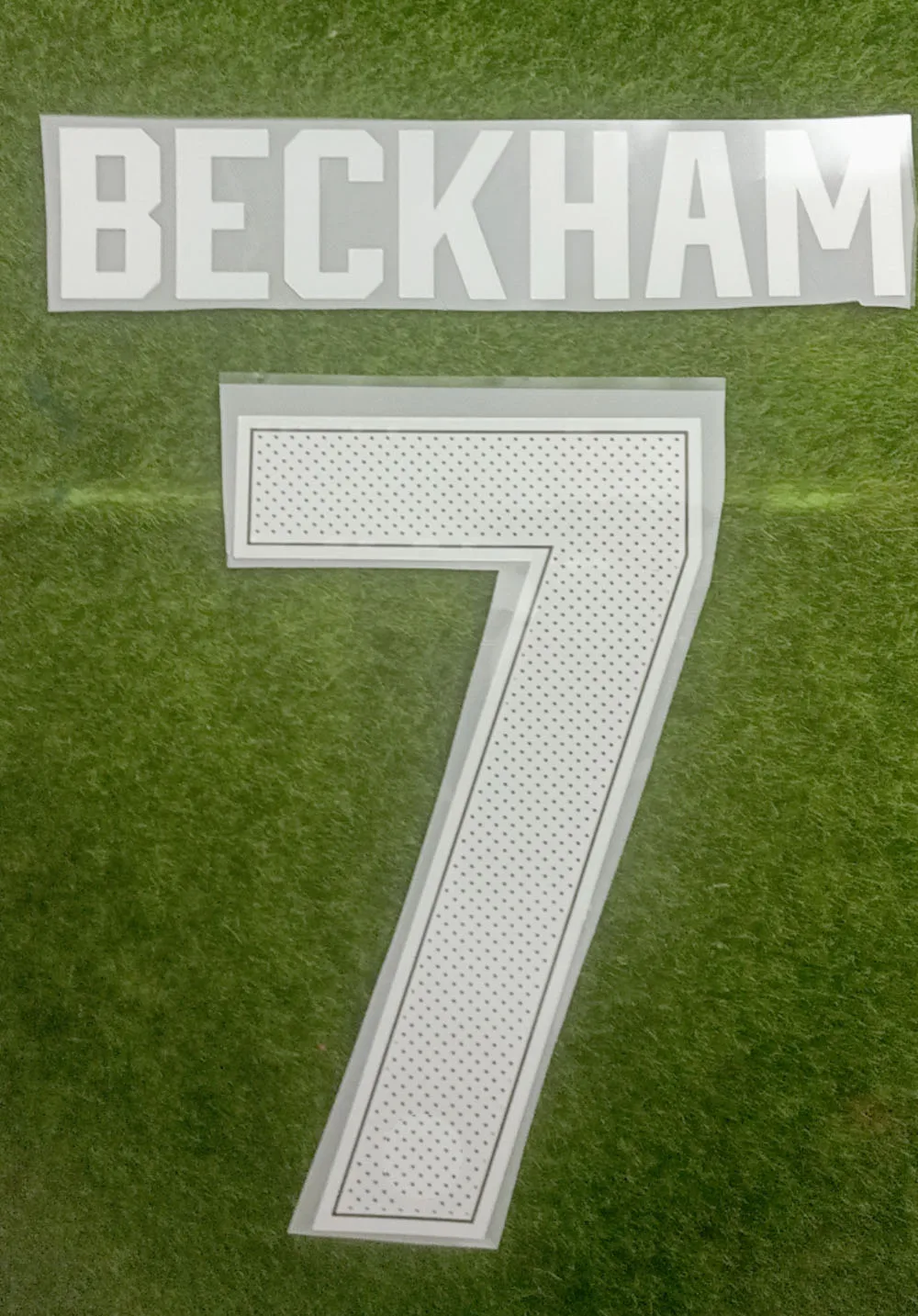 

#7 Beckham Nameset Printing Customize Name Number Soccer Patch Badge
