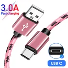 Кабель usb-c, для быстрой зарядки, 3 А, для NOKIA 3,4, 5,4, 6,2, Samsung, Xiaomi, Huawei One Plus, 5T, OPPO A52, A72, Realme XT, 6i, 6, 7 Pro