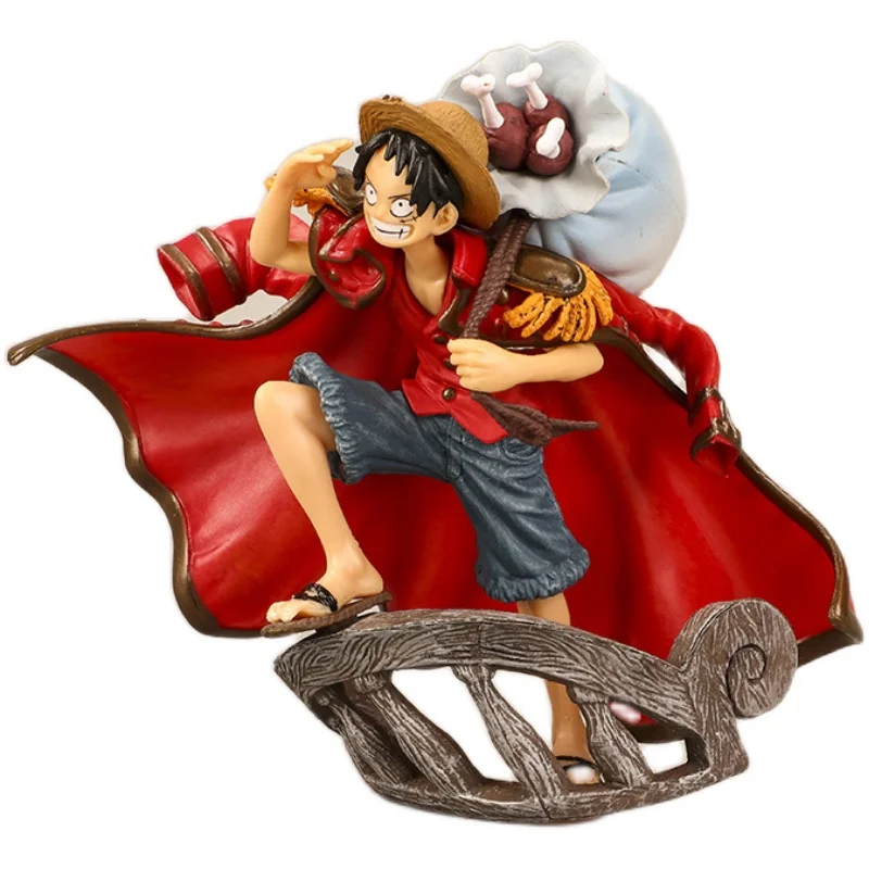 

One Piece Figures Anime Peripheral Cartoon Straw Hat Tuan Back Meat Luffy Doll Toy Decoration desk decoration figurine decor