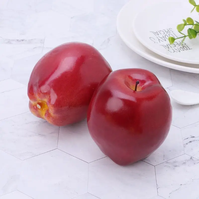 

Realistic Lifelike Artificial Fruit Red Delicious Kitchen Fake Display Food Decorative Craft