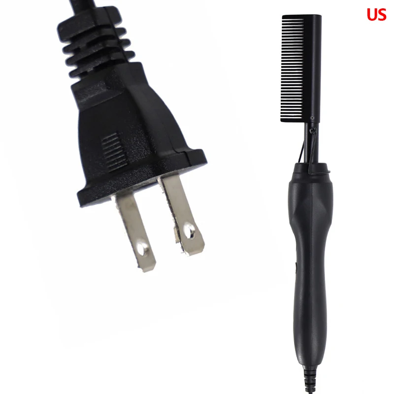 

2 In1 Comb Straightener Electric Hair Straightener Hair Curler Wet Dry Use Hair Flat Irons Hot Heating Comb For Hair AU/EU/US/UK