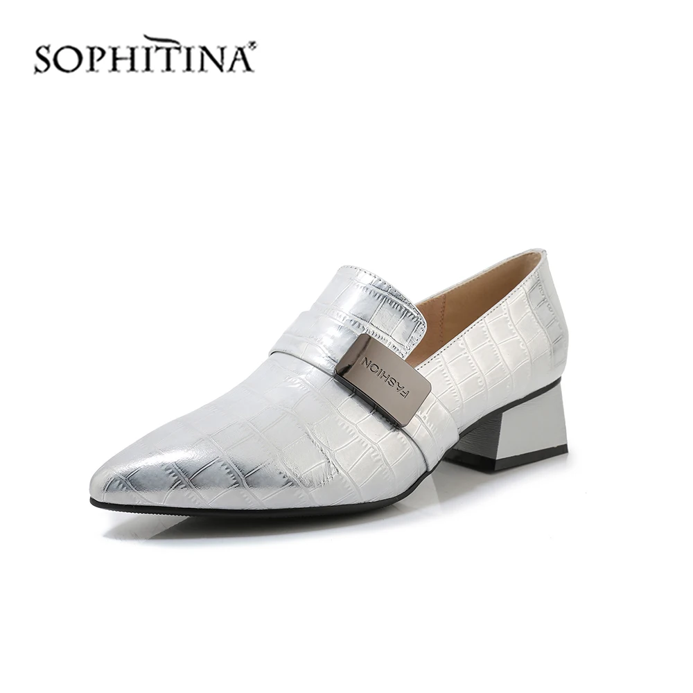 SOPHITINA/модные женские туфли-лодочки Обувь из коровьей кожи высокого качества без
