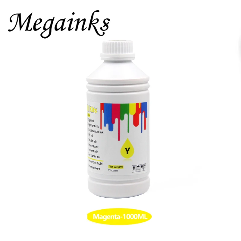 Megainks BK C M Y 1000ML Digital Textile Ink for Pansonic printhead for panasonic printer