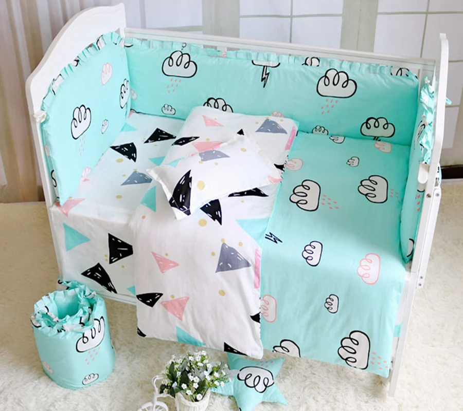 Детский комплект постельного белья из хлопка с принтом Колыбель для