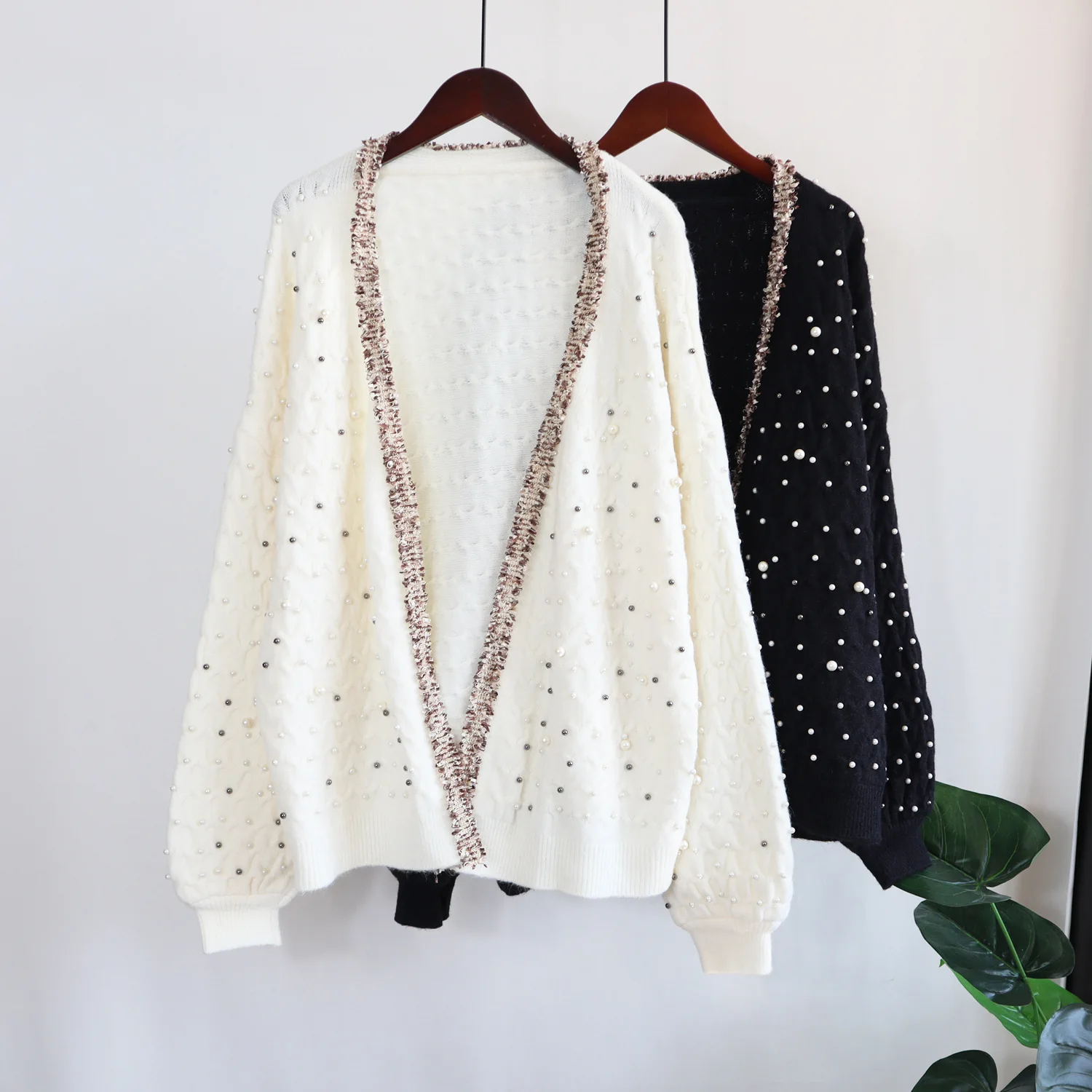 

Новинка Осень-зима 2021, свободный трикотажный кардиган в Корейском стиле, женский свободный свитер, пальто