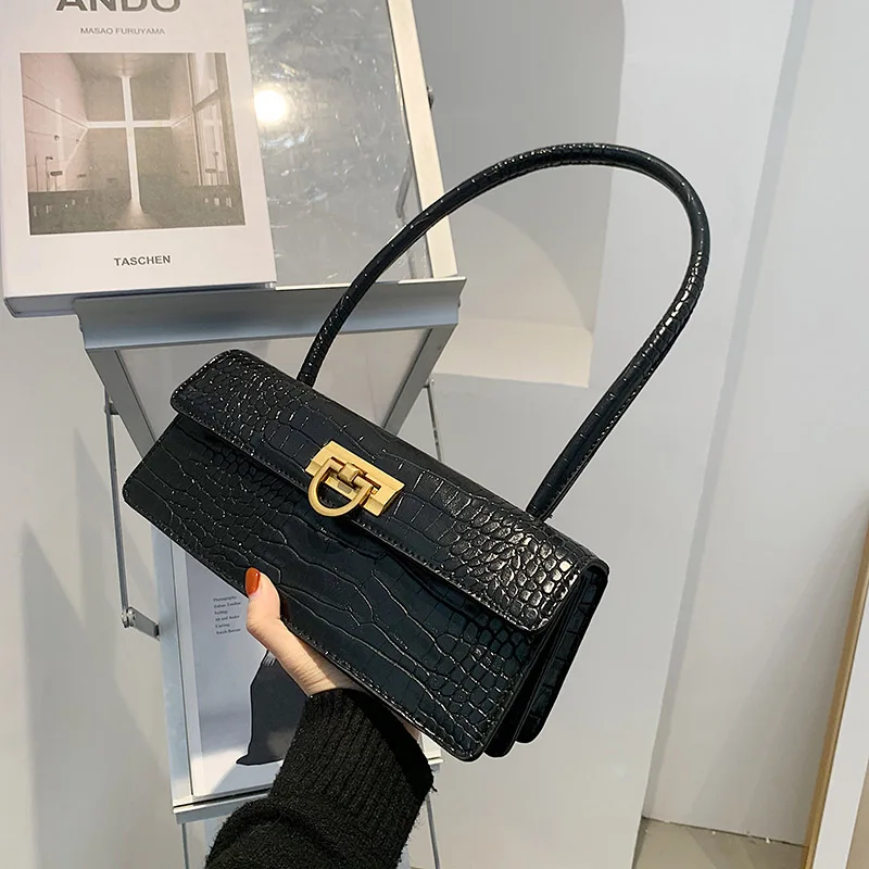 

Minaudiere Baguette bags for women bag 2020 purses and handbag luxury brand ladies hand Alligator leather bag sac femme bolsa