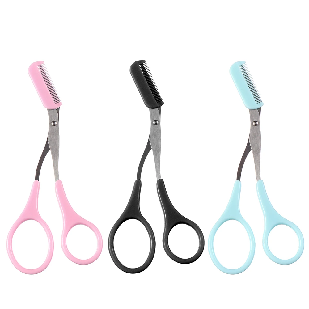 

1 Pcs Eyebrow Trimmer Scissors With Comb Remover Makeup Tools Hair Removal Grooming Shaping Shaver Trimmer Eyelash Hair Clips