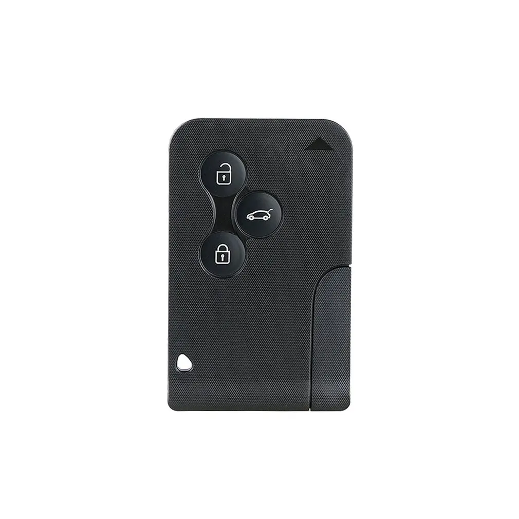 

3 Button Smart Card For Clio Logan Megane 2 3 Koleos Scenic Card Case Black Car Key Fob Shell With Small Key