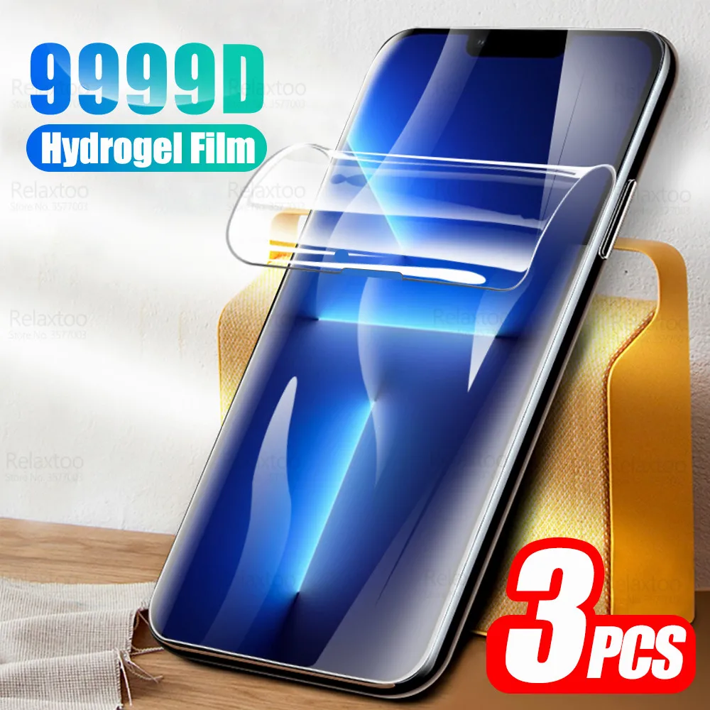 

3pcs For Iphone 13 Pro Max Hydrogel Film For IPhone13 Mini Aifon Aiphone 13Mini 13Pro Soft Protective Screen Protector Not Glass