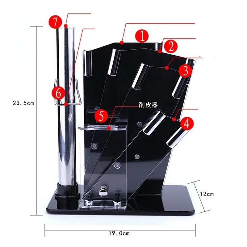 

Acrylic Knife Holder Kitchen Supplies Multi-function Rack Household Kitchen Knife Rack Special Offer Knife Holder Knife Holder