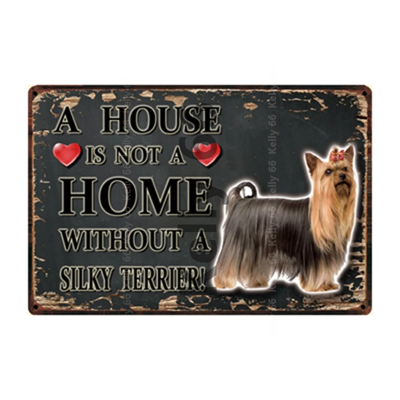 Металлический знак Kelly66 с надписью собаки и Бульмастиф размером 20 х 30 см для