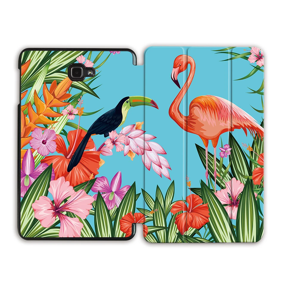 Чехол MTT с фламинго для samsung Galaxy Tab A A6, 10,1 дюймов, Складной флип-чехол из полиуретановой кожи для планшета, чехол T580 T585 T580N T585N Funda