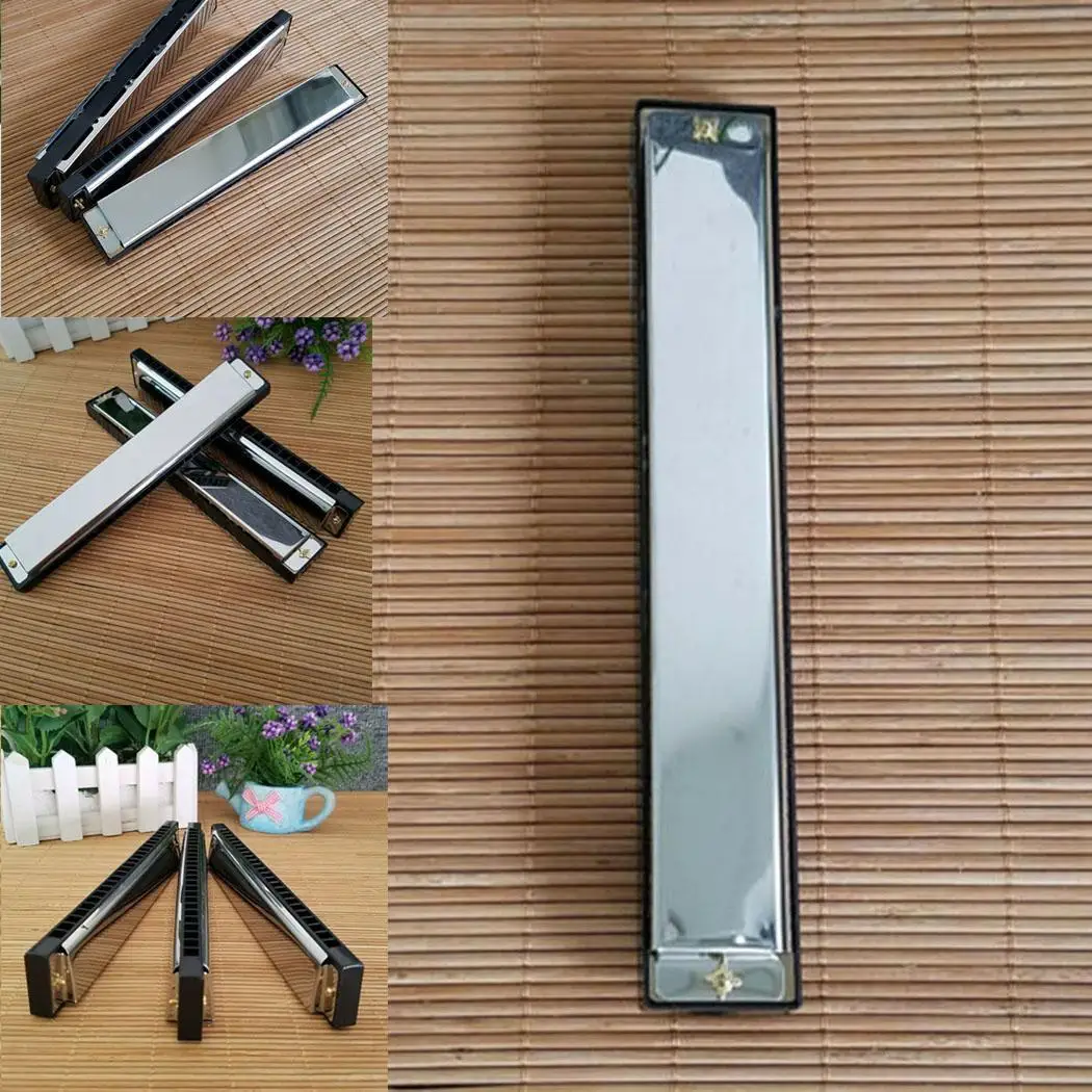 24 отверстия металла гармоника Губная гармошка детский музыкальный инструмент