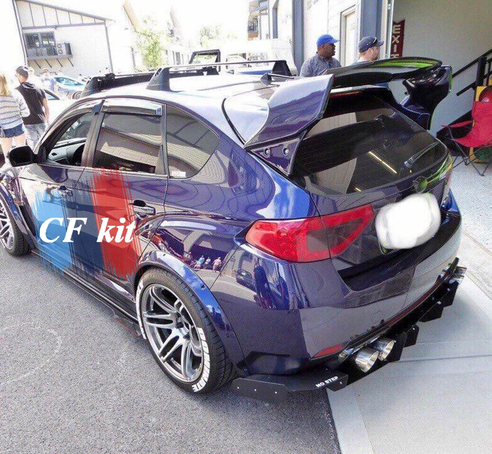 VS Стиль Настоящее углеродного волокна+ FRP спойлер крыло для Subaru IMPREZA 2001-2008 задний багажник губы автомобиля крыло спойлер
