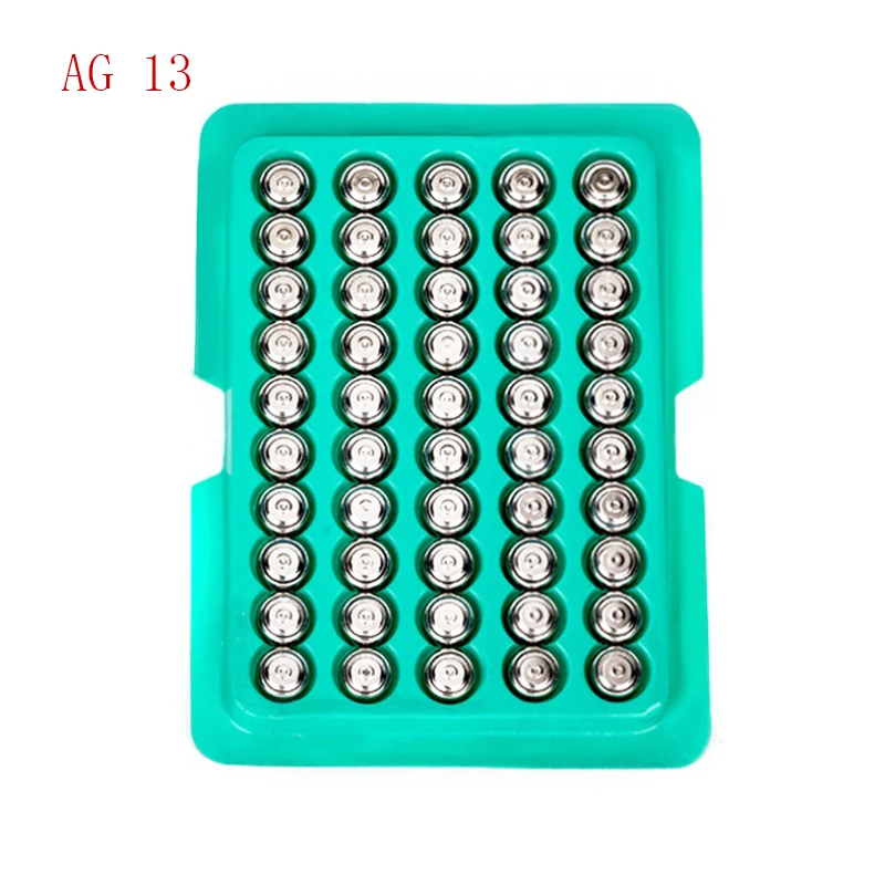 

Nieuwe 50Pcs Cell Coin Horloges Batterij LR44 AG13 L1154 357 SR44 1.5V Alkaline Button Batterijen Geschikt Voor Horloge