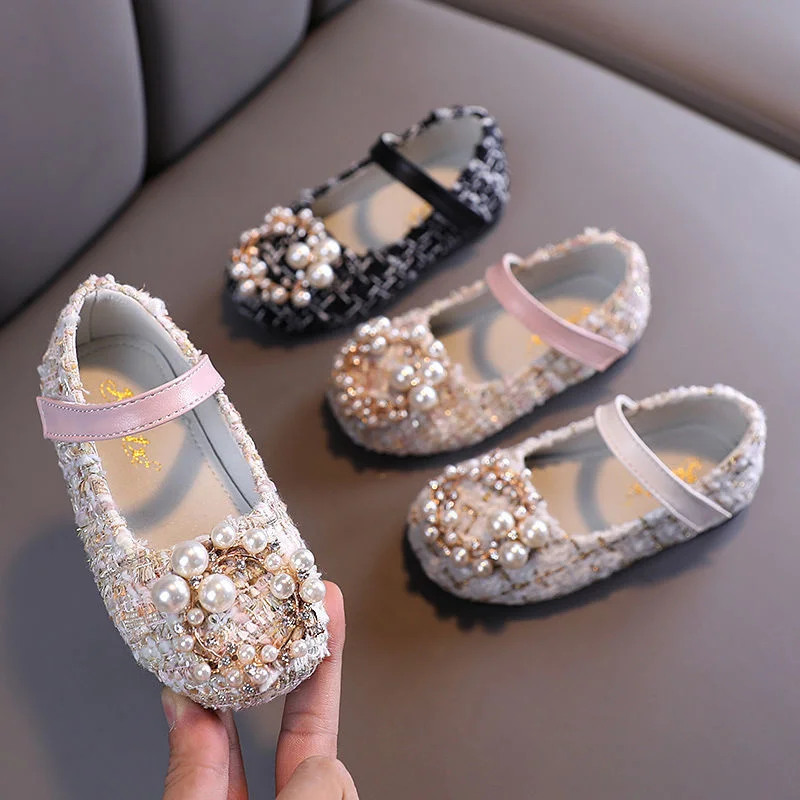 

Footwear Kids shoes 2020 For Children's Girl's leather shoes School Students Performing Dance shoe performance Black Girls Flats