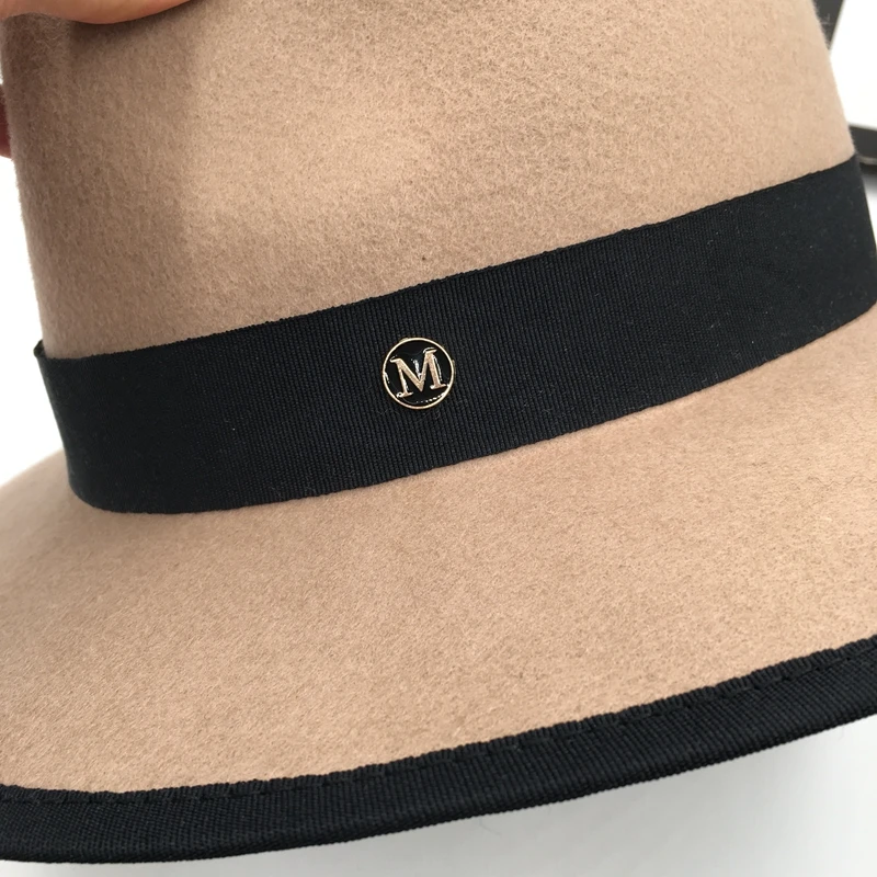 Модная Повседневная шляпа индивидуальная шерстяная с сердечком верблюжья для