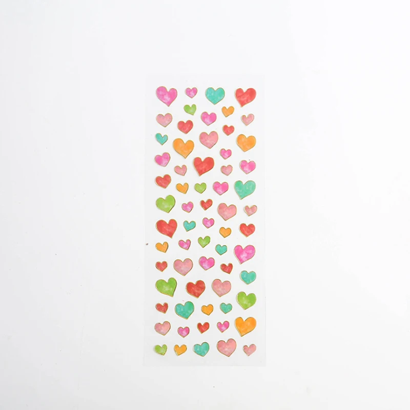 Love 1 шт./лот милый горячий тиснение Tansparent детский Блокнот Канцелярские Декоративные наклейки - Цвет: Love