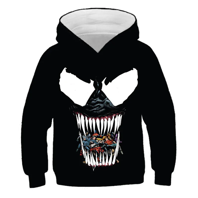 

Baby Boys Anime 3D Venom Hoodies Sweatshirt kids Fashion Hooded Girls Autumn Casual Harajuku Hip Hop Children Pullovers Tops
