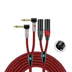 Двойной 14 ''TS моно-штекер 6,35 мм Джек 2 XLR штекер аудио кабель для усилитель CD микшерный пульт дома Театр Системы экранированный шнуры