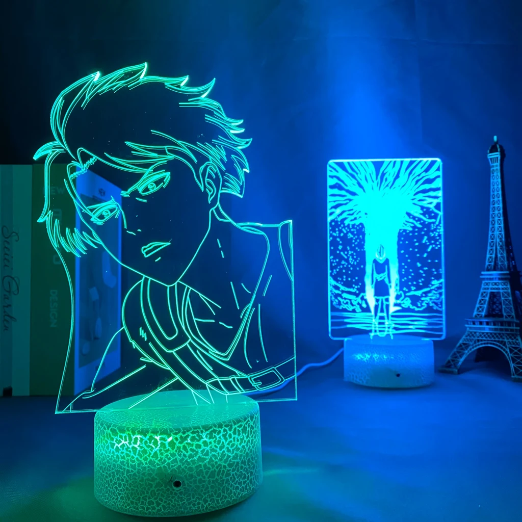 

Anime light Attack on Titan Levi Ackerman Acrylic 3d Lamp for Home Room Decor Light Child Gift Levi Ackerman LED Night Light