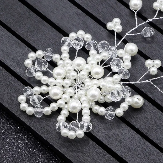 New Korea Style Handmade Rhinestone Pearl White Red Big Flowers Hairband Bridal Headband Hair Jewelry Wedding Accessories | Украшения и