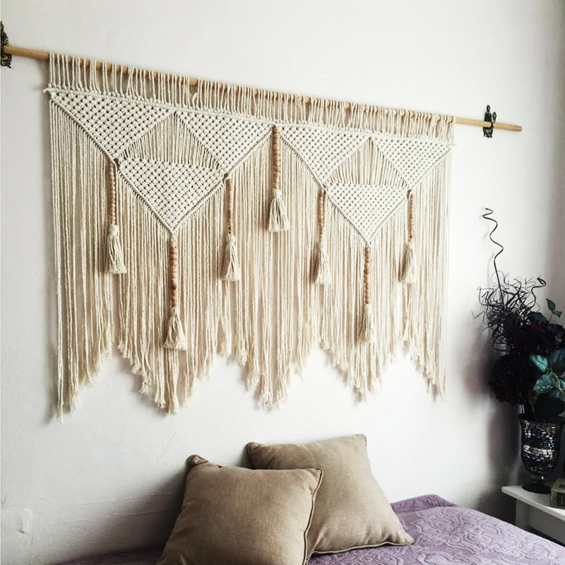 100% хлопок ручной работы гобелен скандинавский домашний декор прикроватный