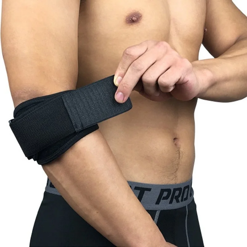 

1PC Sports Compression Elbow Support Joint Adjustable Winding Elbow Pad Protector Outdoor Basketball Badminton Volleyball