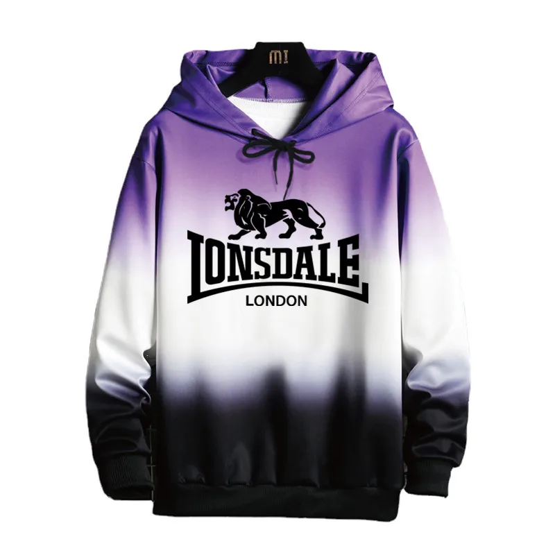 

2021 new gradient color sports casual men's hooded sweatshirt pullover hooded sportswear men's and women's general clothes M-4XL