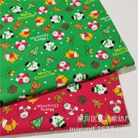 160x50cm christmas red and green snowman pine twill cotton fabric handmade bag patchwork cloth