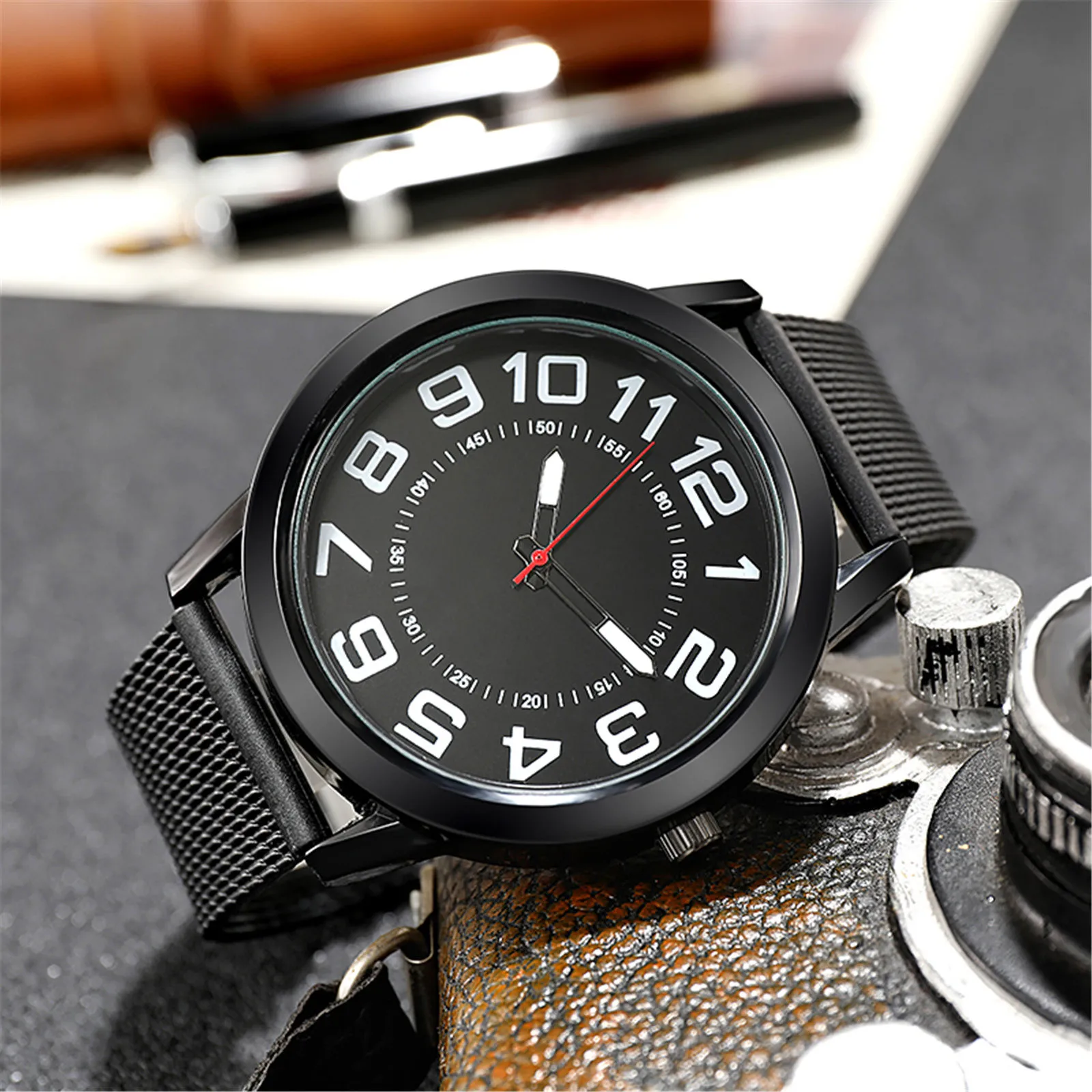 

Business Men's Quartz Watch PVC Band Watch Fashion Casual Cute Wristwatch Men Clock Quartz Watches Sports Quartz Watches Clock