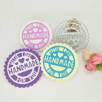 round love badge with lace metal cutting die for breast label scrapbook photo album decoration diy handmade art