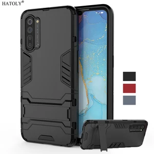 For Oppo Reno 3 Case Cover Armor Holder Stand Shockproof Bumper Smooth Hard Back Cover For Oppo Reno3 Phone Case For Oppo Reno 3