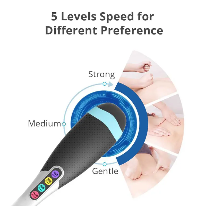 Ручной массажный Стик домашний электрический массажер 6 режимов 5 скоростей 4