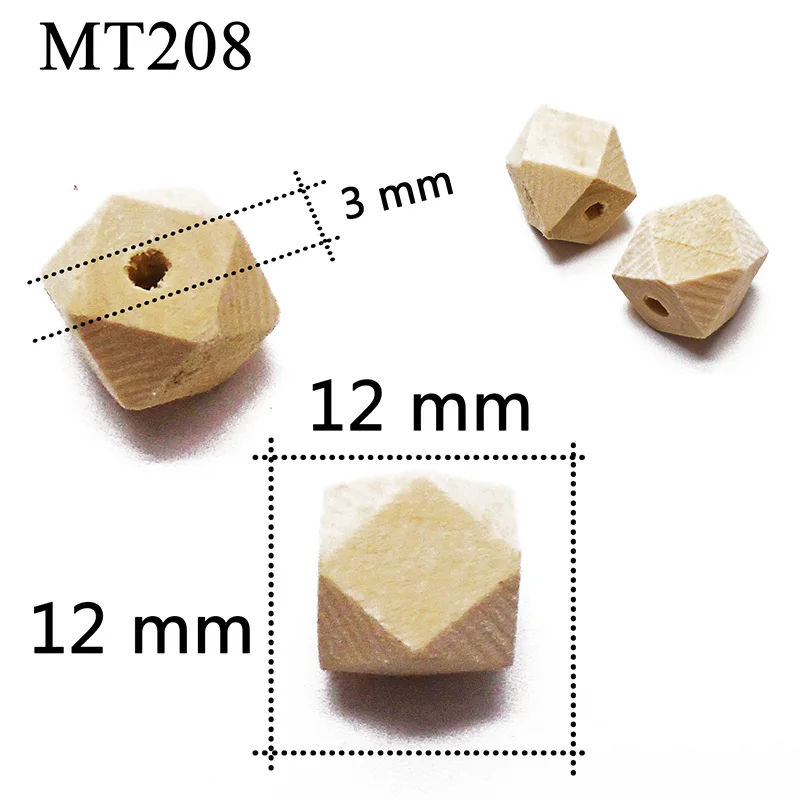 MT208 ZIEENE 5 шт 10 шт 15 шт 20 шт большие круглые Восьмиугольные деревянные бусины Natrual цвет пошив скрапбукинга поделки для дерева ручной работы кнопка - Цвет: MT208
