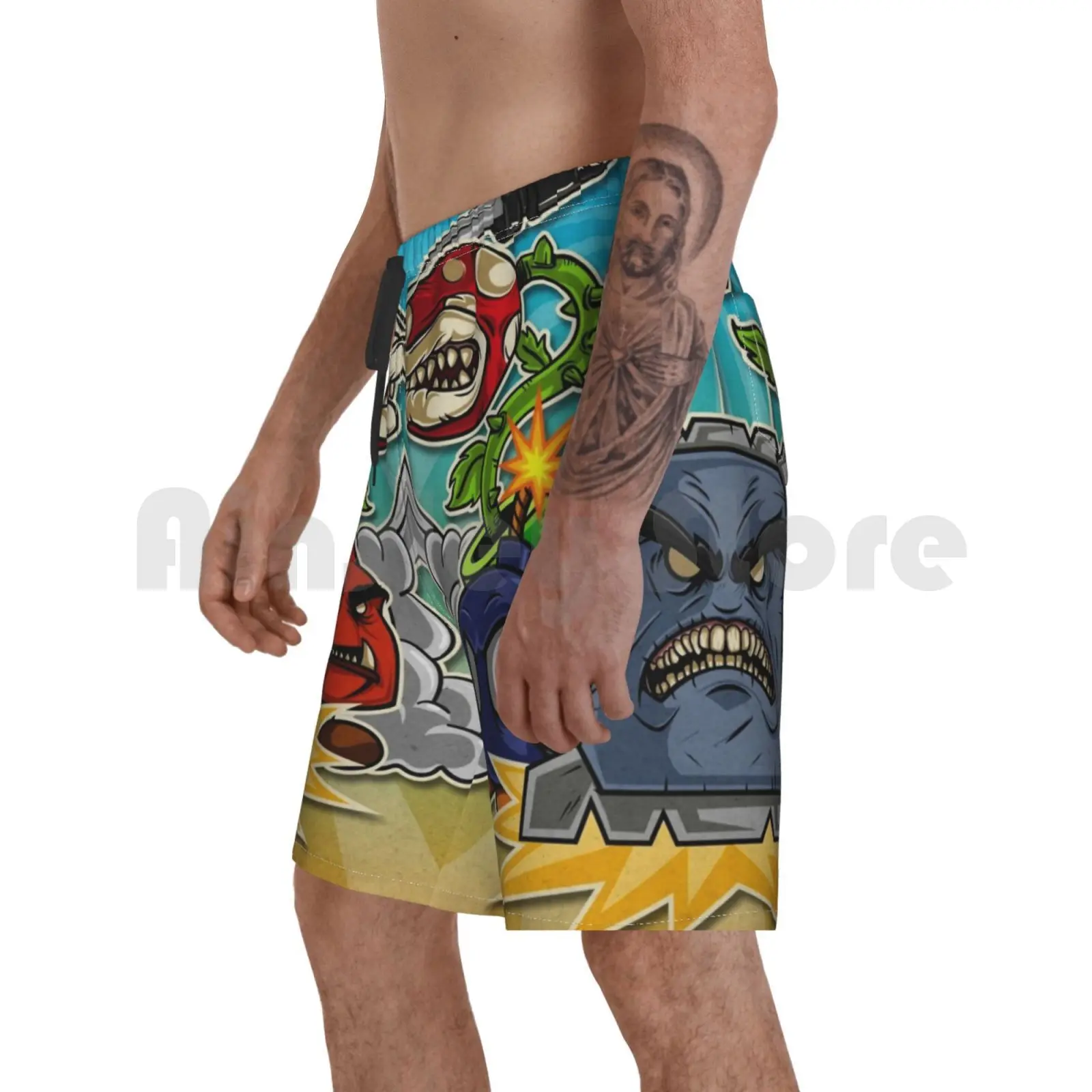 

8-Bit Nightmare Beach Shorts Men Beach Pants Swim Trunks Super Bros Brother Gaming Video Games Bamboota Bosses